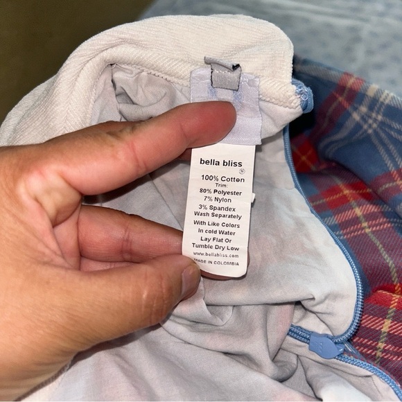 bella bliss Blue and Red Plaid Nightgown - Picture 5 of 5